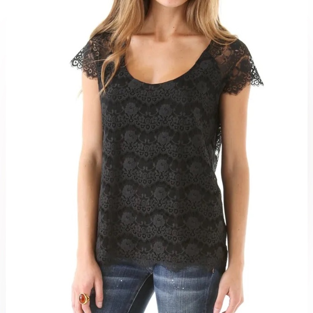 JOIE lined lace top